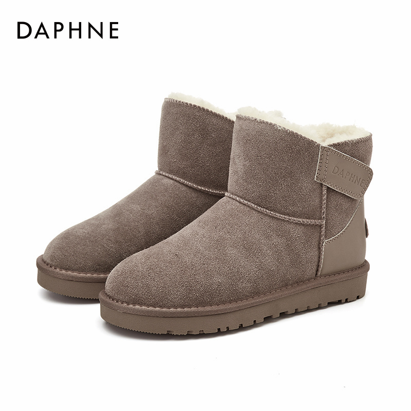 Daphne/达芙妮秋冬加绒加厚保暖时尚经典简约雪地靴4022608003