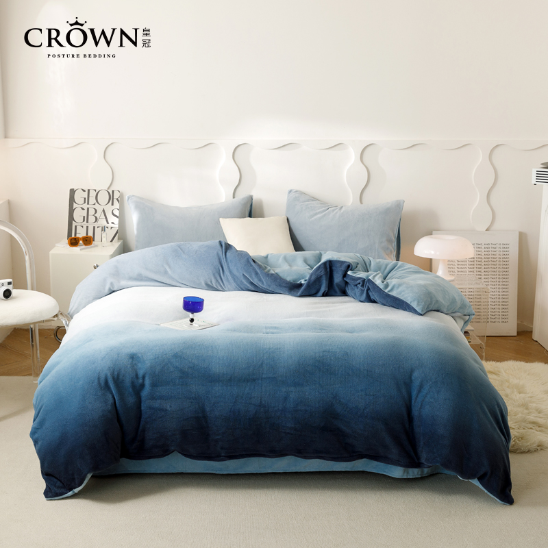 【央视网选】CrowN皇冠新品牛奶绒四件套 DLM