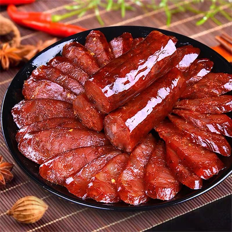 【黑猪肉.香肠2斤装】四川柴火烟熏农村手工香肠味道正宗