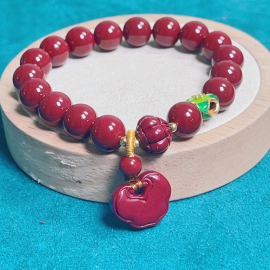 含辰砂工艺品卡10m四叶草配如意锁手链