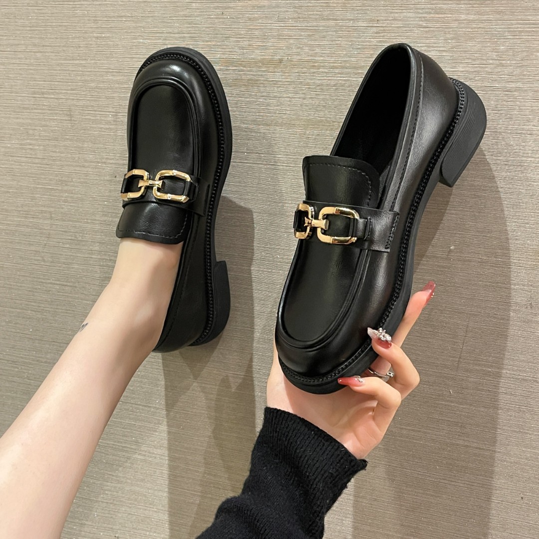 【29.9包邮】【牛皮乐福鞋】春季新品浅口乐福鞋平底单鞋【2387】