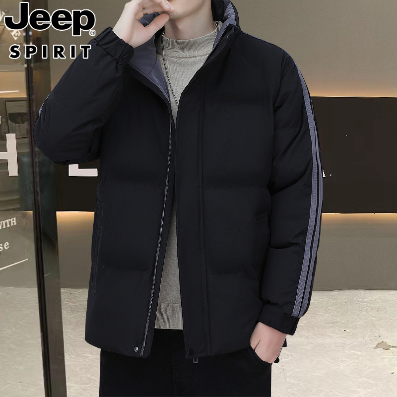 Jeep吉普男士冬季棉衣新款潮流休闲外套青年加厚保暖高档韩版棉服