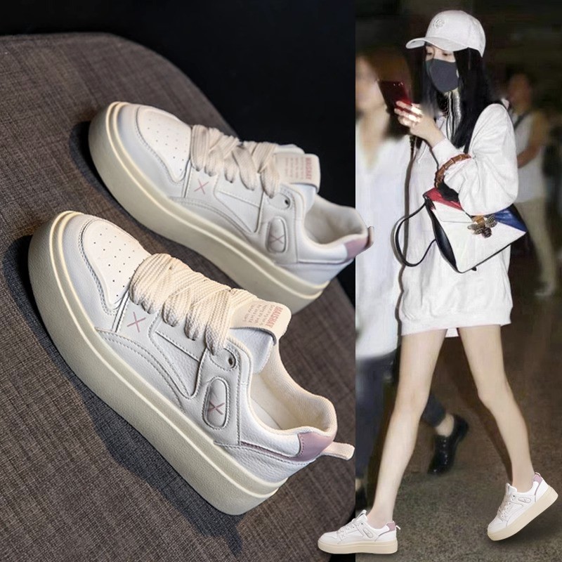 品牌清仓冬季回力休闲配裙子小白鞋女新款厚底鞋小个子显高运动鞋