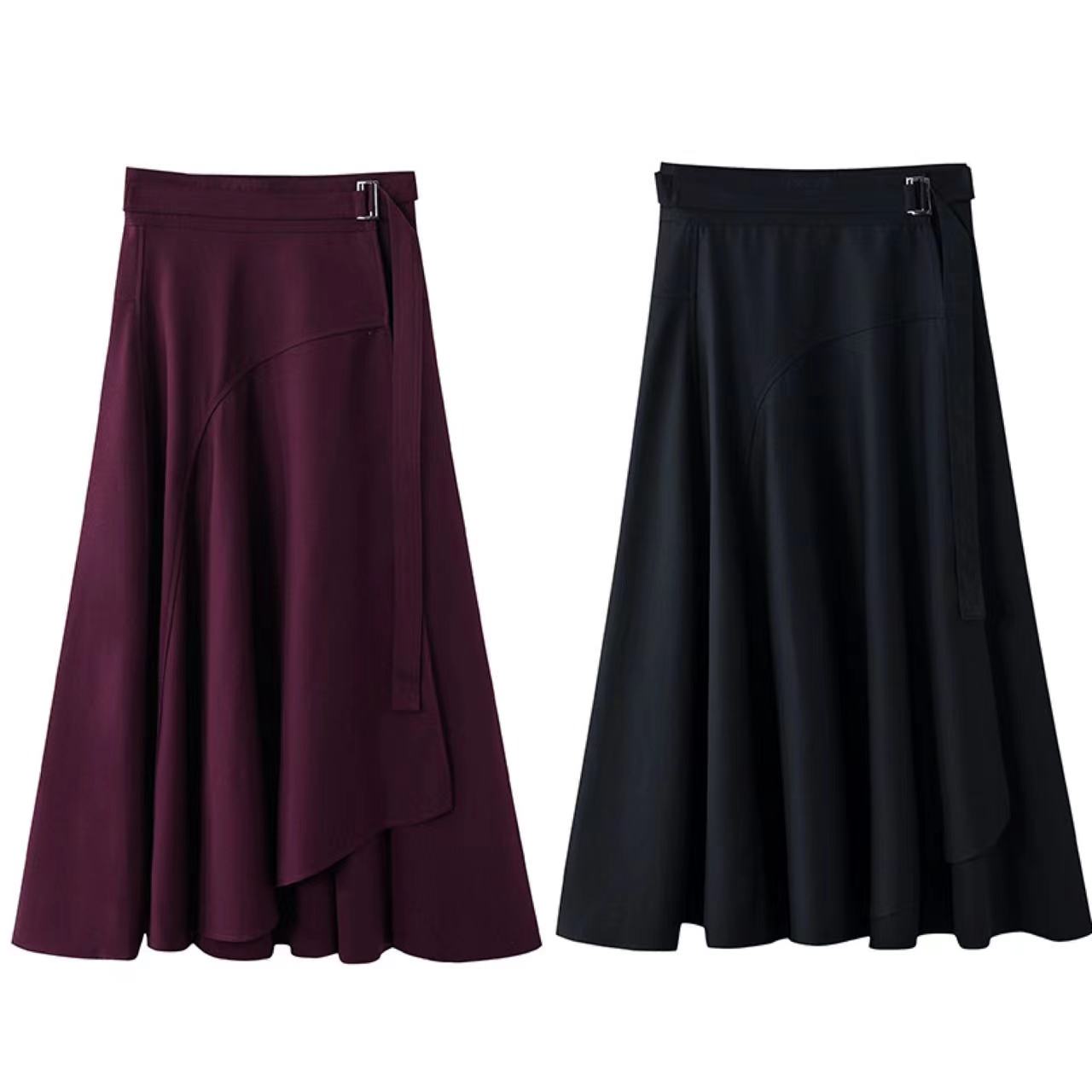 （四季款）双层复合显瘦长款大摆春夏秋季高腰百搭轩立定制半身裙