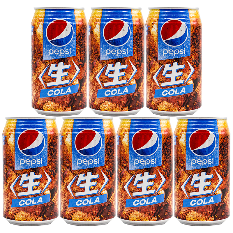 现货日本进口百事生可乐经典原味汽水聚会人气碳酸饮料340ml罐装