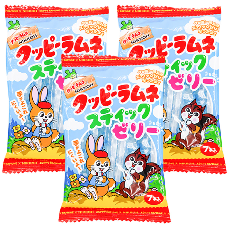 现货日本进口食品日幸昭和汽水味果冻条日式儿童解馋零嘴小吃91g