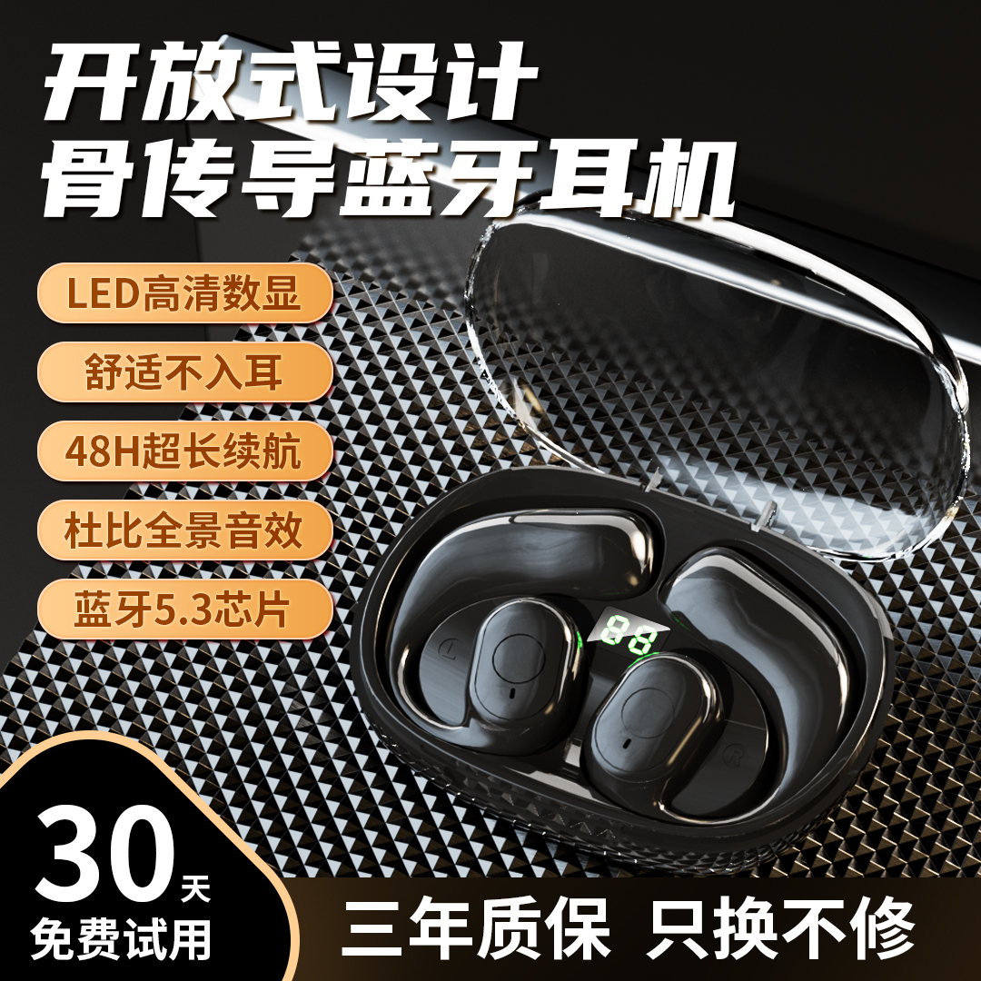 2024年新款不入耳无线蓝牙耳机超长续航运动安卓通用华为苹果小米