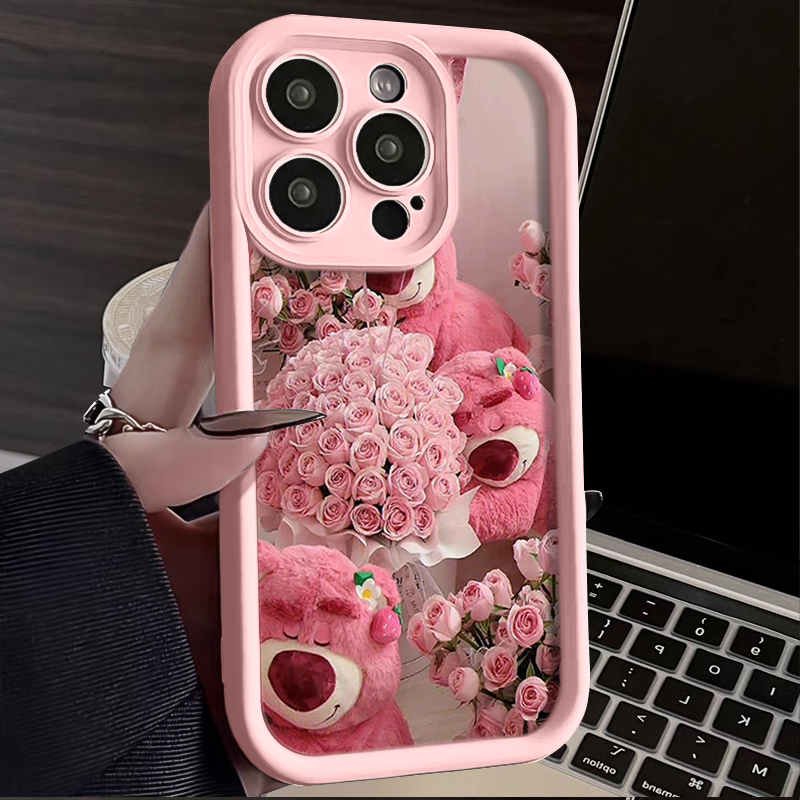 草莓熊iphone15苹果手机壳14promax新款13pro防摔12男11女XSXR套