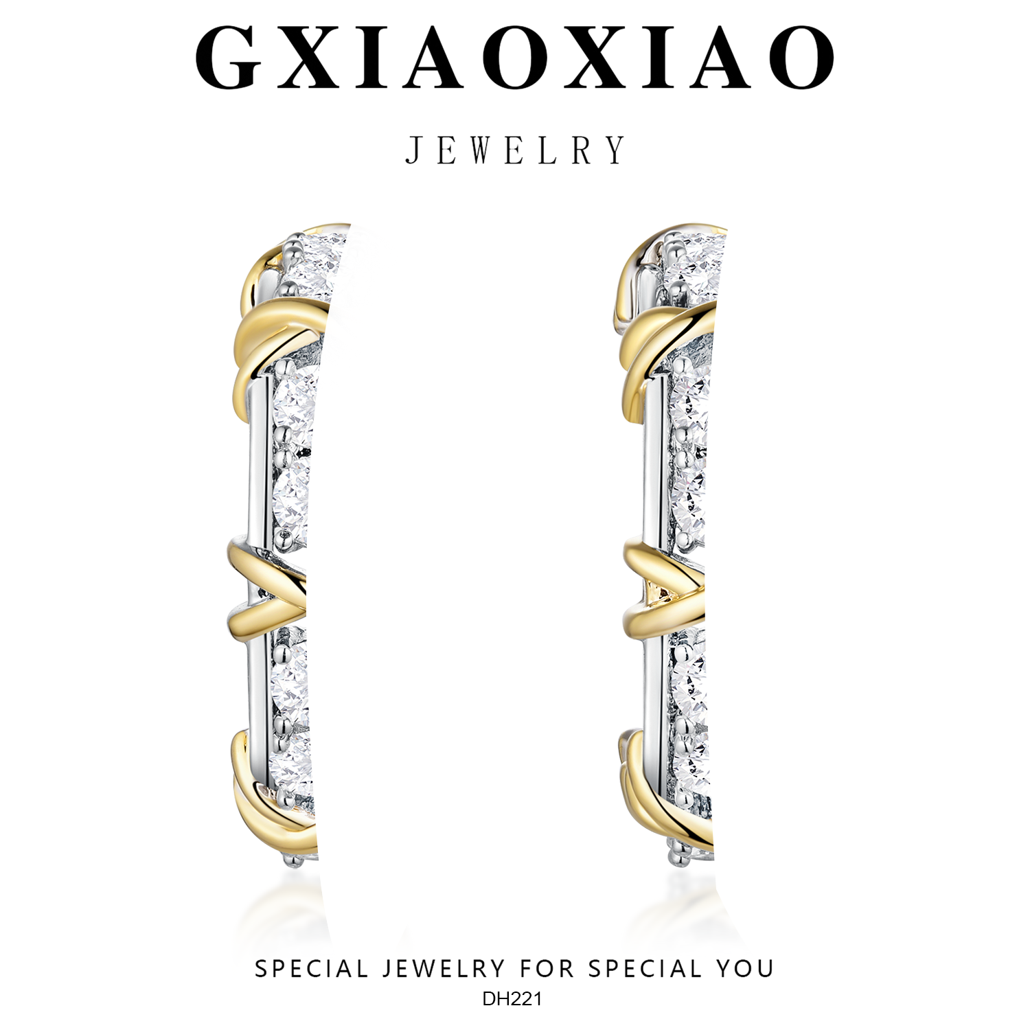铜合金合成锆石耳饰 GXX 佛罗伦萨设计师 【格雷系穿搭】耳环 DH221