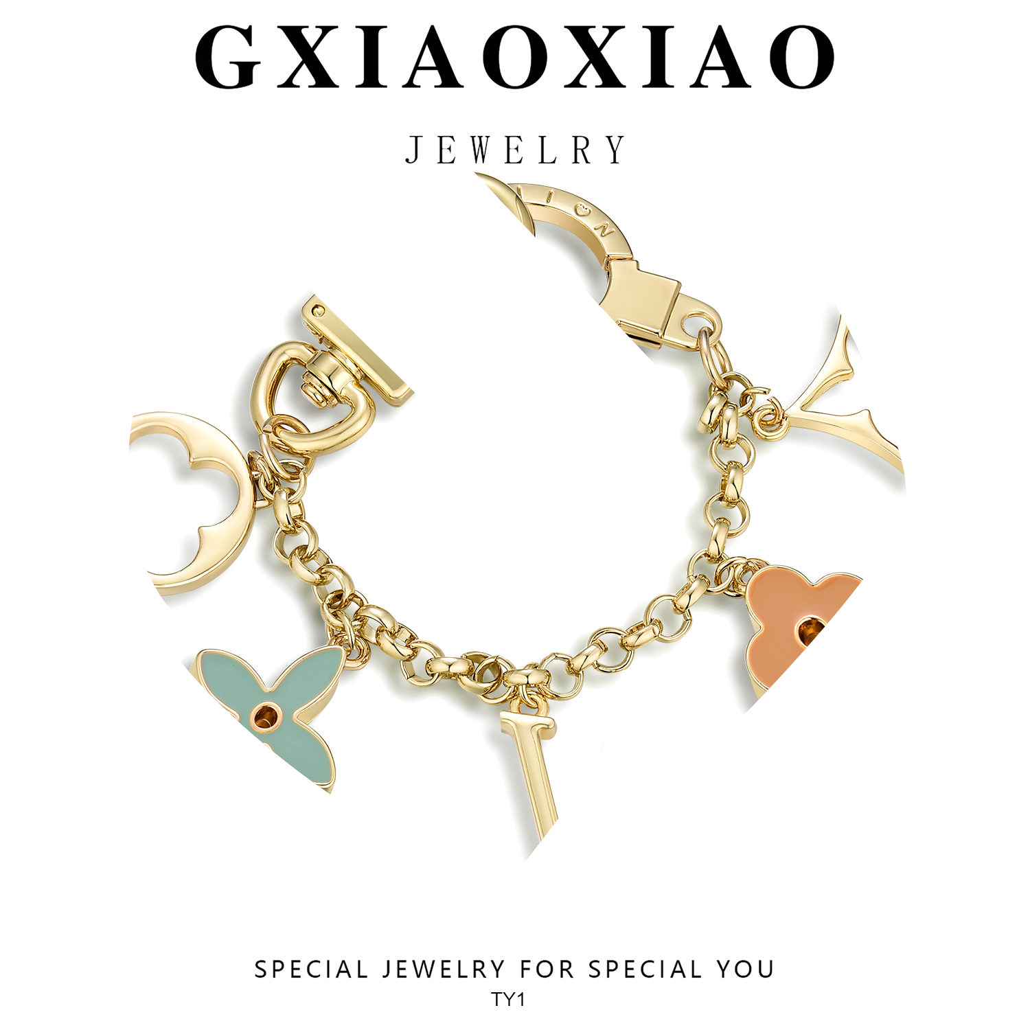 GXX 法式经典【珐琅花】 钥匙扣 包包挂链 TY1