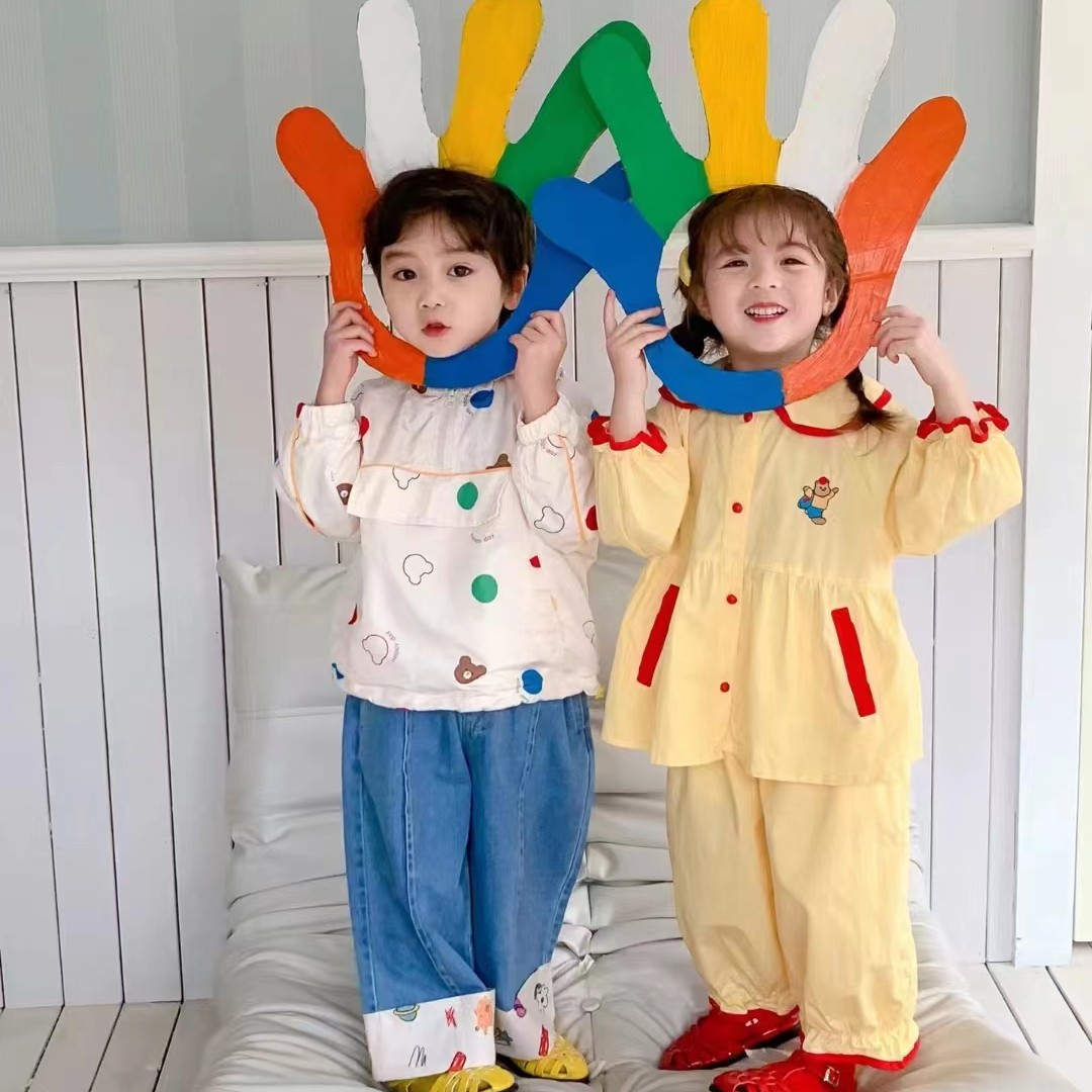 (①双12.12特价链接）韩版秋冬男女童2023新款冲锋衣卫衣卫裤