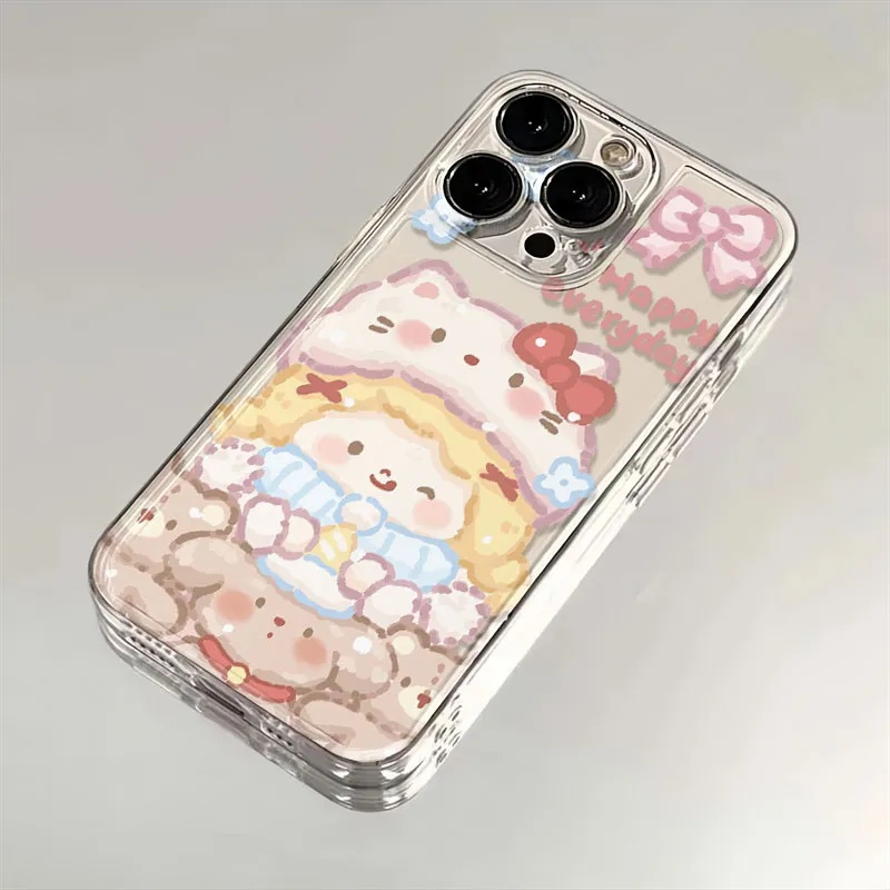ins冬天女孩适用iphone15苹果14pro手机壳13华为vivo小米oppo软套