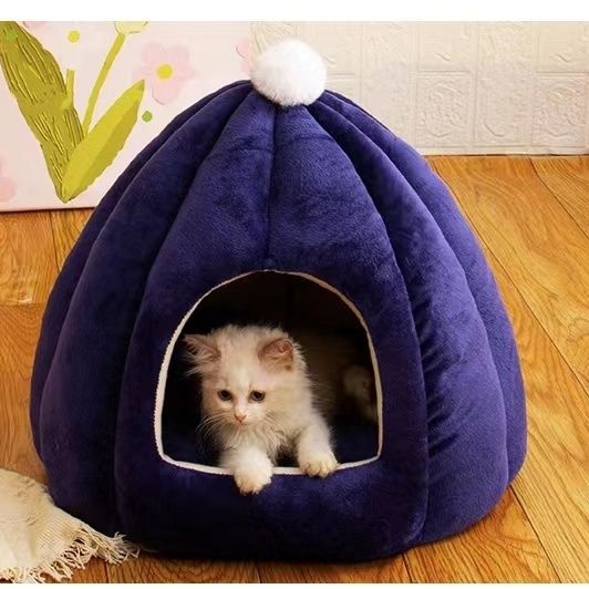南瓜猫窝新款秋冬天幼犬窝保暖四季通用猫窝冬季保暖封闭式蒙古包