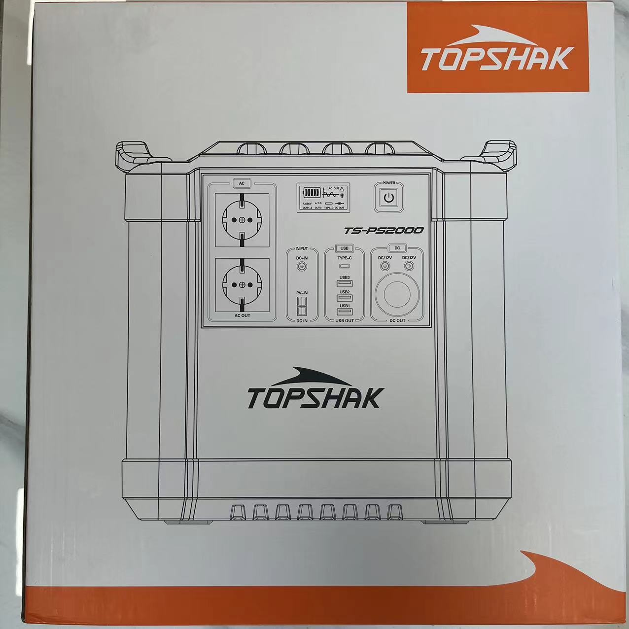 TOPSHAK 2000W 高端户外电源 户外应急电源