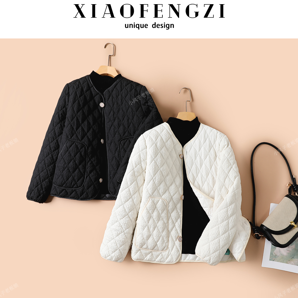 2023秋冬新款名媛风冬季棉衣小香风外套女时尚百搭显瘦休闲棉服