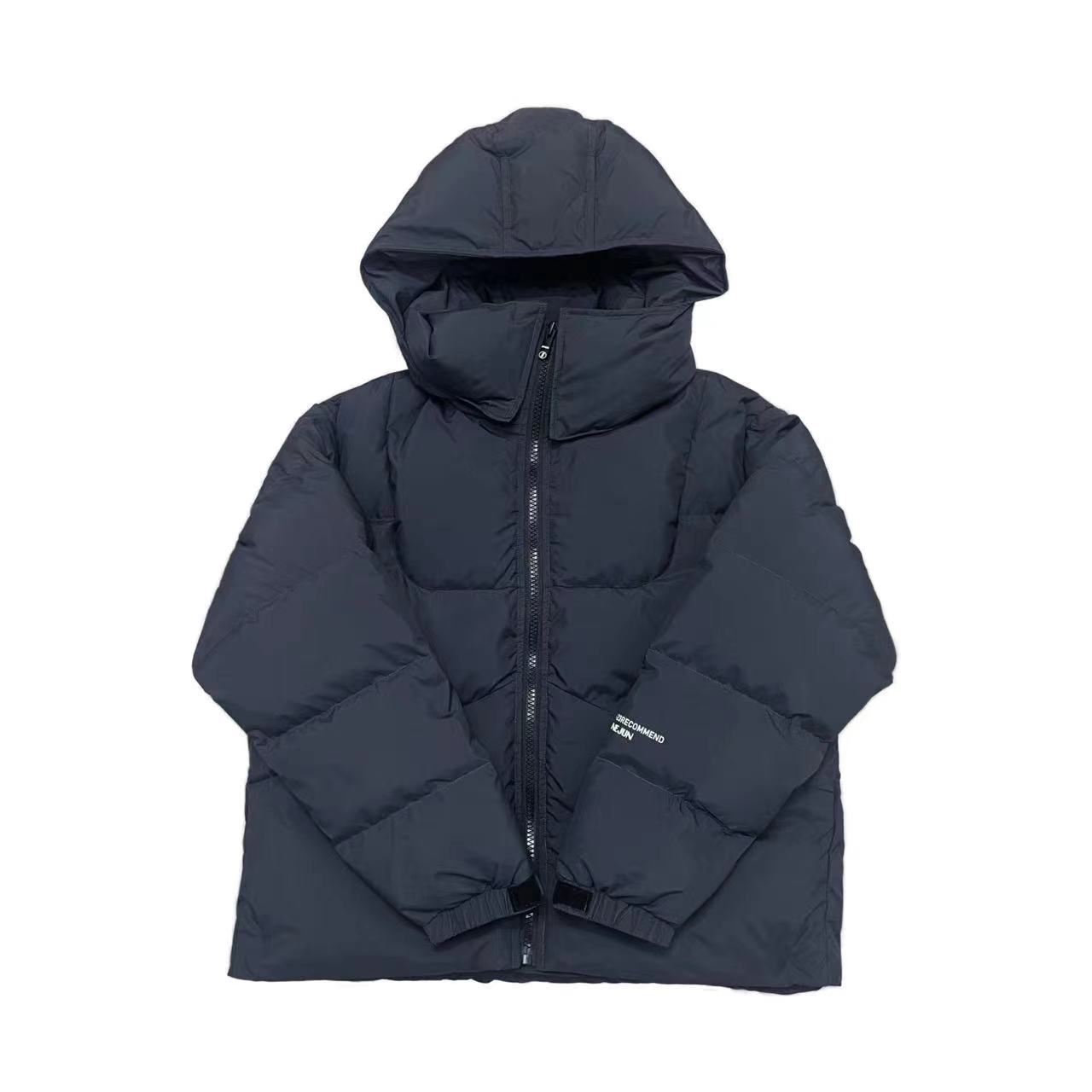 （3MJ）蓝灰色潮流时尚连帽百搭款出街休闲羽绒服（暖暖冬日）