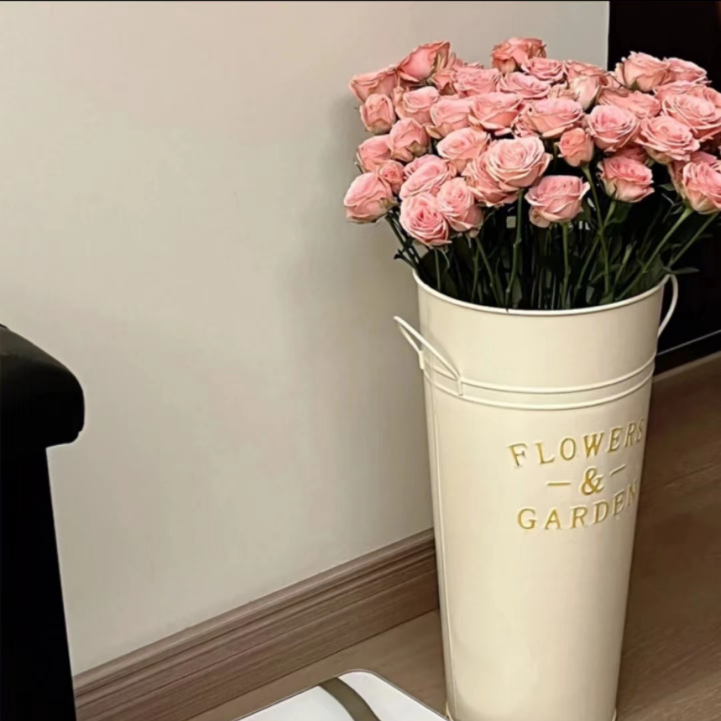 网红大花瓶摆件客厅插花高级感花店专用复古插绿植落地轻奢醒花桶
