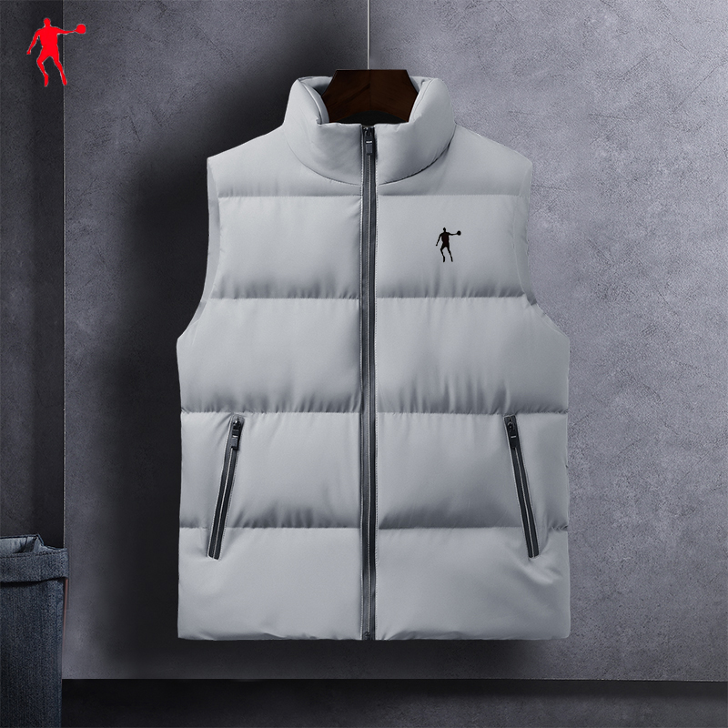 乔丹格兰清仓秋冬季新款羽绒棉马甲背心男士休闲宽松大码潮流外套