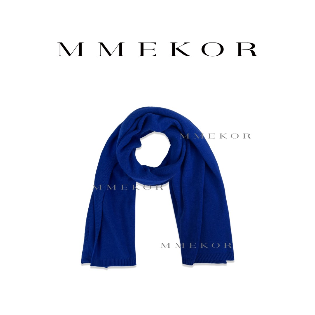 MMEKOR 克莱因蓝软糯小围巾 25298     保暖时尚风纯色软糯小围巾
