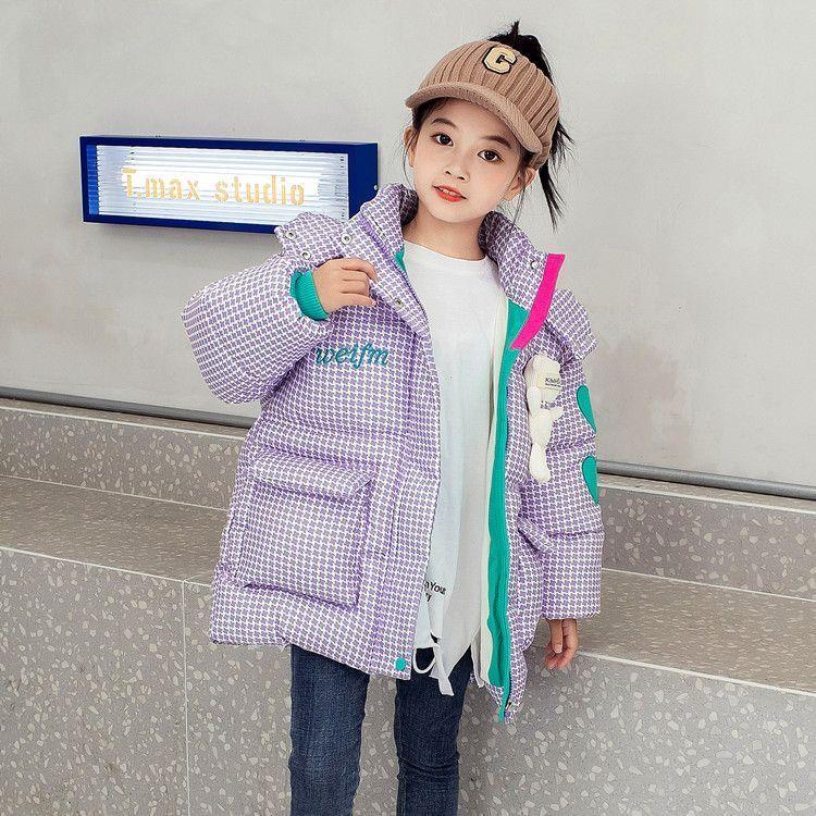 女童外套童装冬装棉衣冬季小女孩棉服韩版棉袄中长款儿童洋气加绒