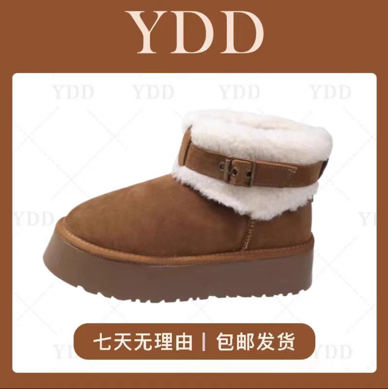 【YDD】2023年冬季时尚百搭厚底加绒加厚短筒雪地靴52600