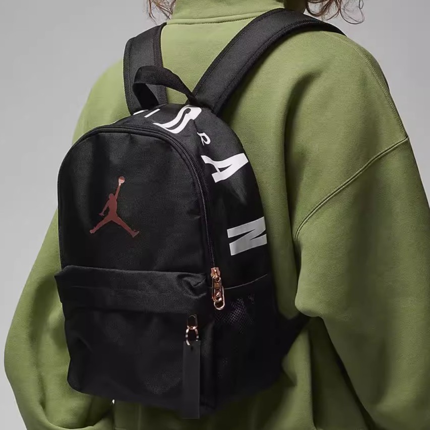 NIKE Jordan Air 双肩包玫瑰金拉链运动休闲双肩包DV5304-013