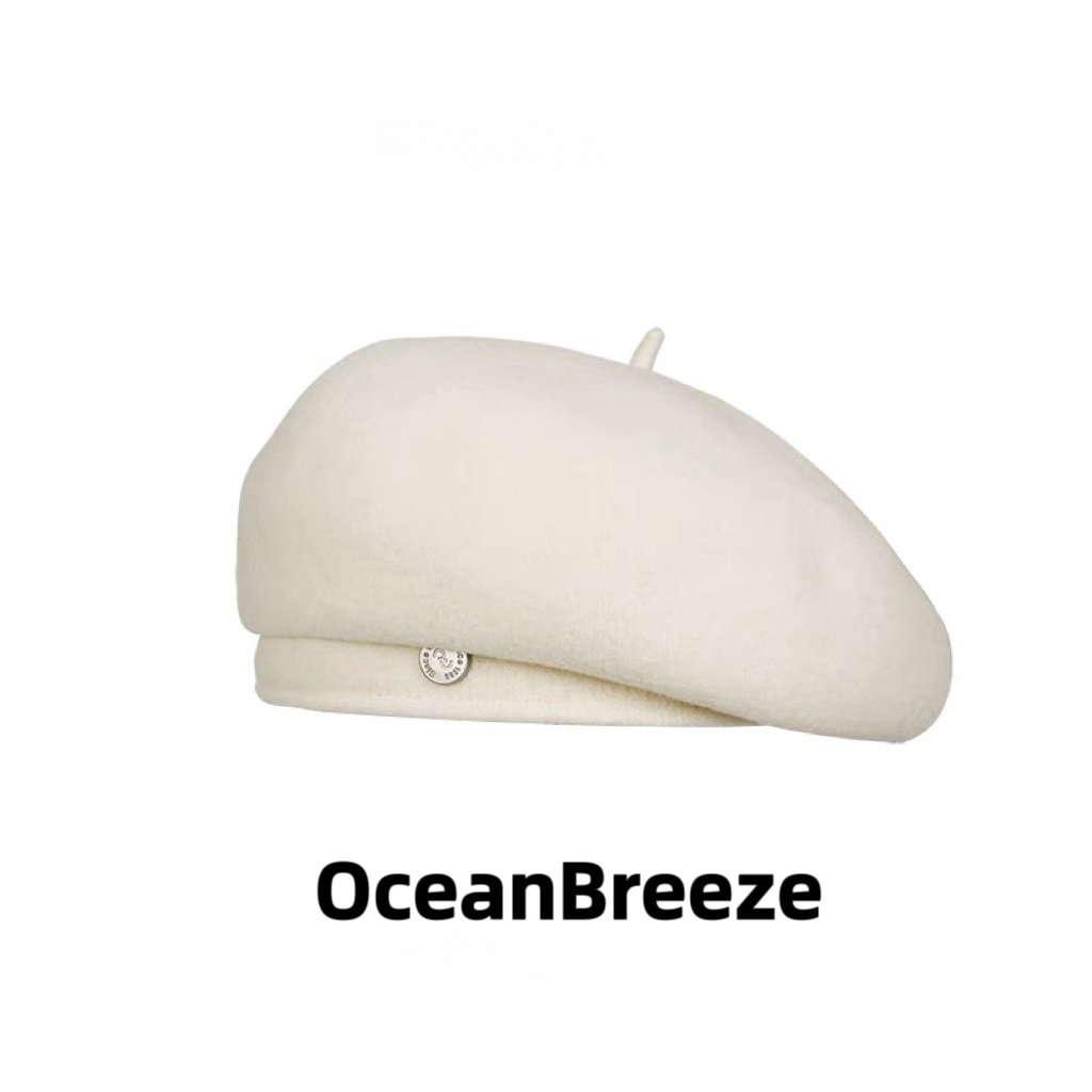 O&B网红时髦百搭气质毛呢贝雷帽子女秋冬显脸小高品质保暖画家帽