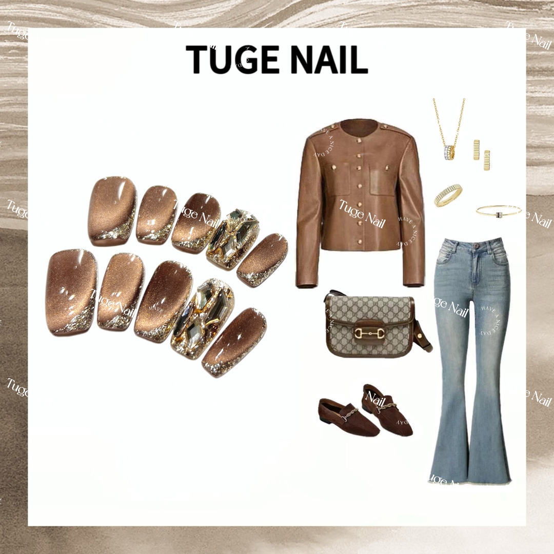 TugeNail 伦敦（国华钻） 高级复古极简小众设计师美甲TGS230085