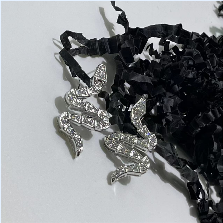 铜合金合成锆石耳饰 39-H-7 时尚素款气质晶晶锆石耳环2616