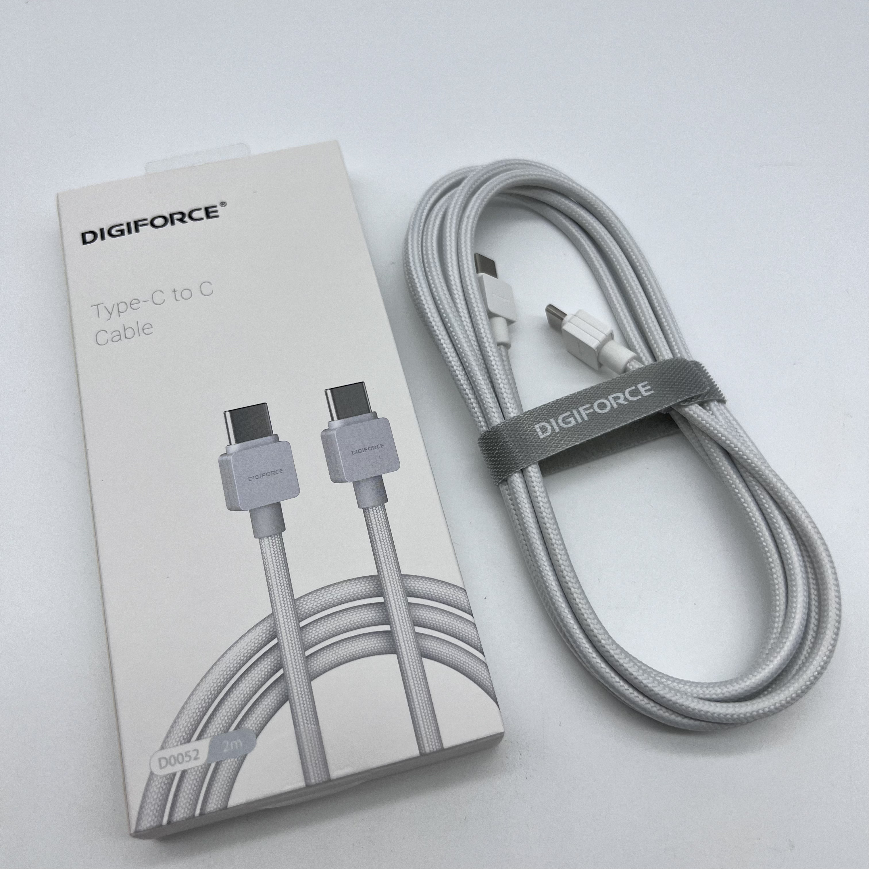 全新未使用  DIGIFORCE 两米双TYPE-C 5A编织充电数据线 100W快充