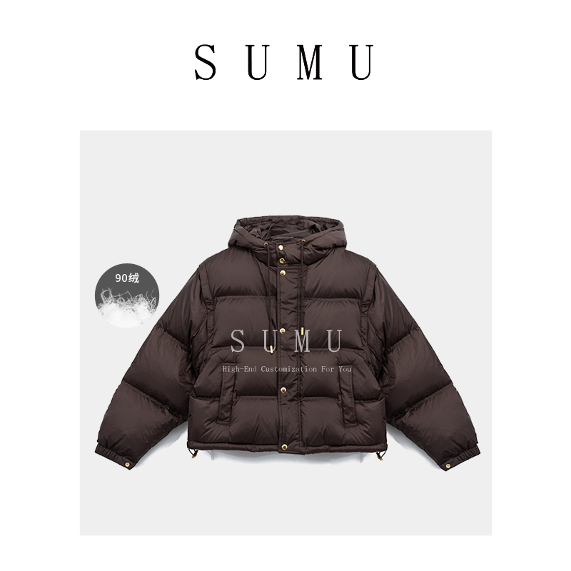 宿慕SUMU 女款连帽鹅绒服 11.13 冬季新款时尚保暖外套8020