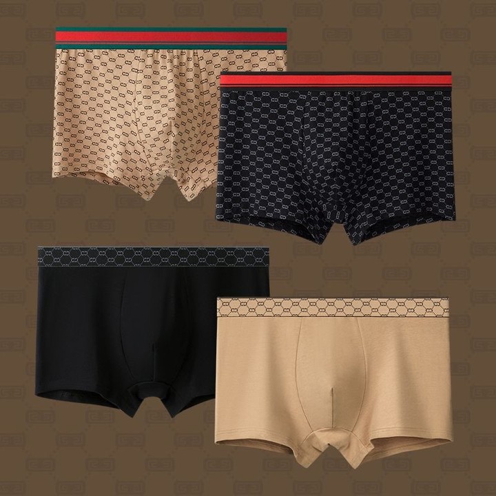 男士内裤纯棉抗菌印花潮流四角裤宽松大码运动中腰短裤平角短裤FT