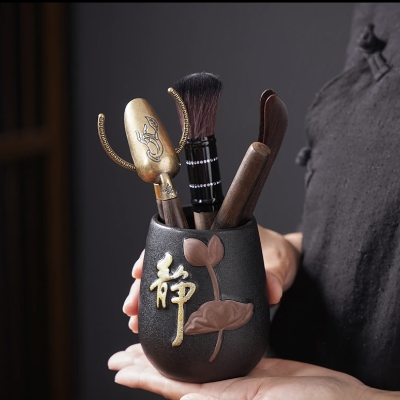 【粉丝专属】茶道五君子套装家用茶夹茶针茶勺养壶笔杯叉泡茶配件