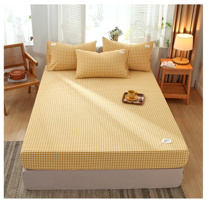 【無印良品床笠】新疆长绒棉色织水洗棉床笠床罩母婴级全棉防滑