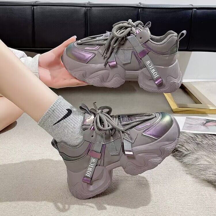 【薇薇专属】老爹鞋女ins潮2023秋冬新款松糕厚底软底运动休闲鞋