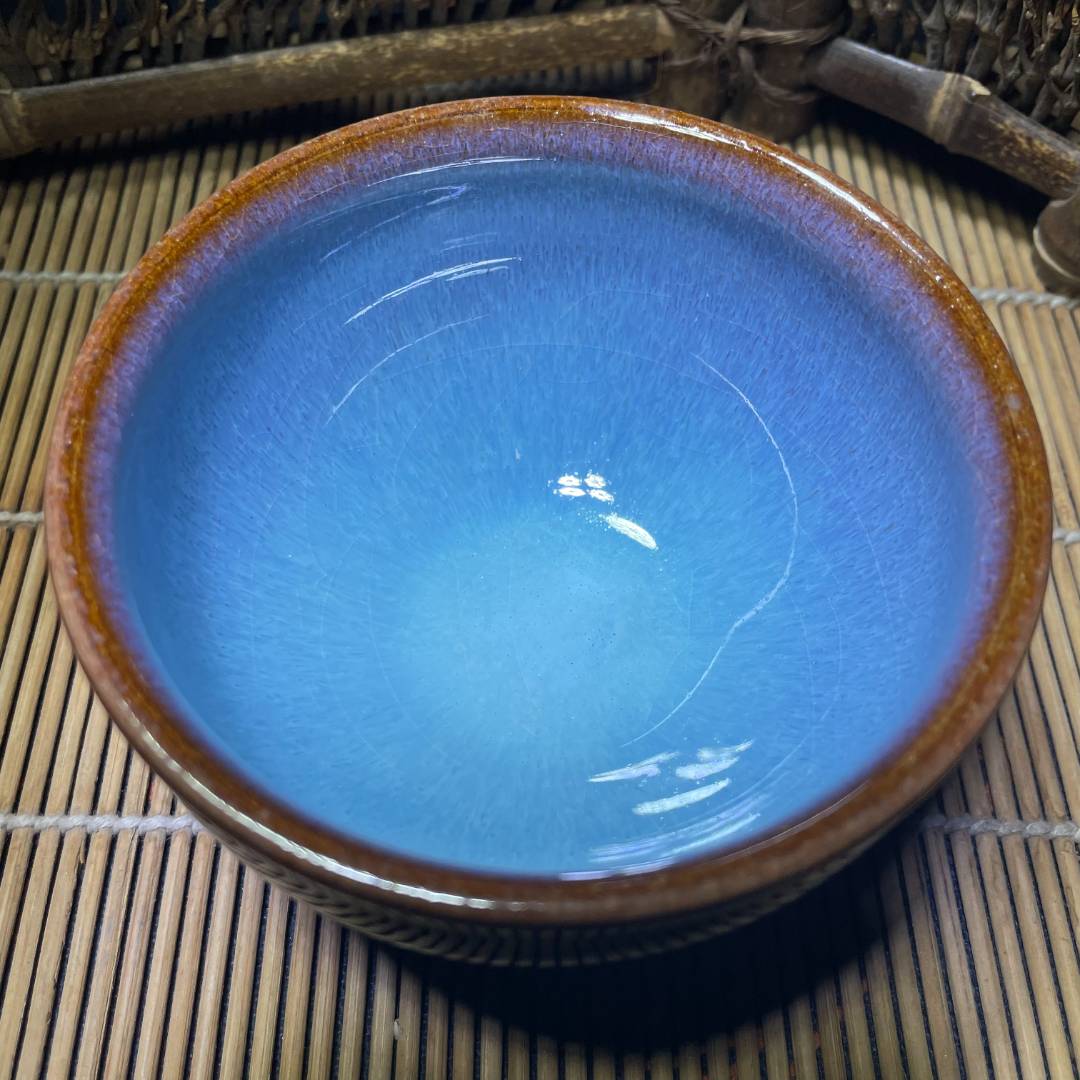 建阳建盏主人杯回蓝冰裂将军容量大手工瓷器茶盏