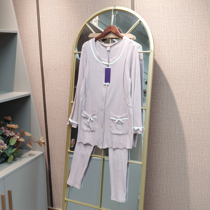 FA71孕妇粉色月子服套装90-120