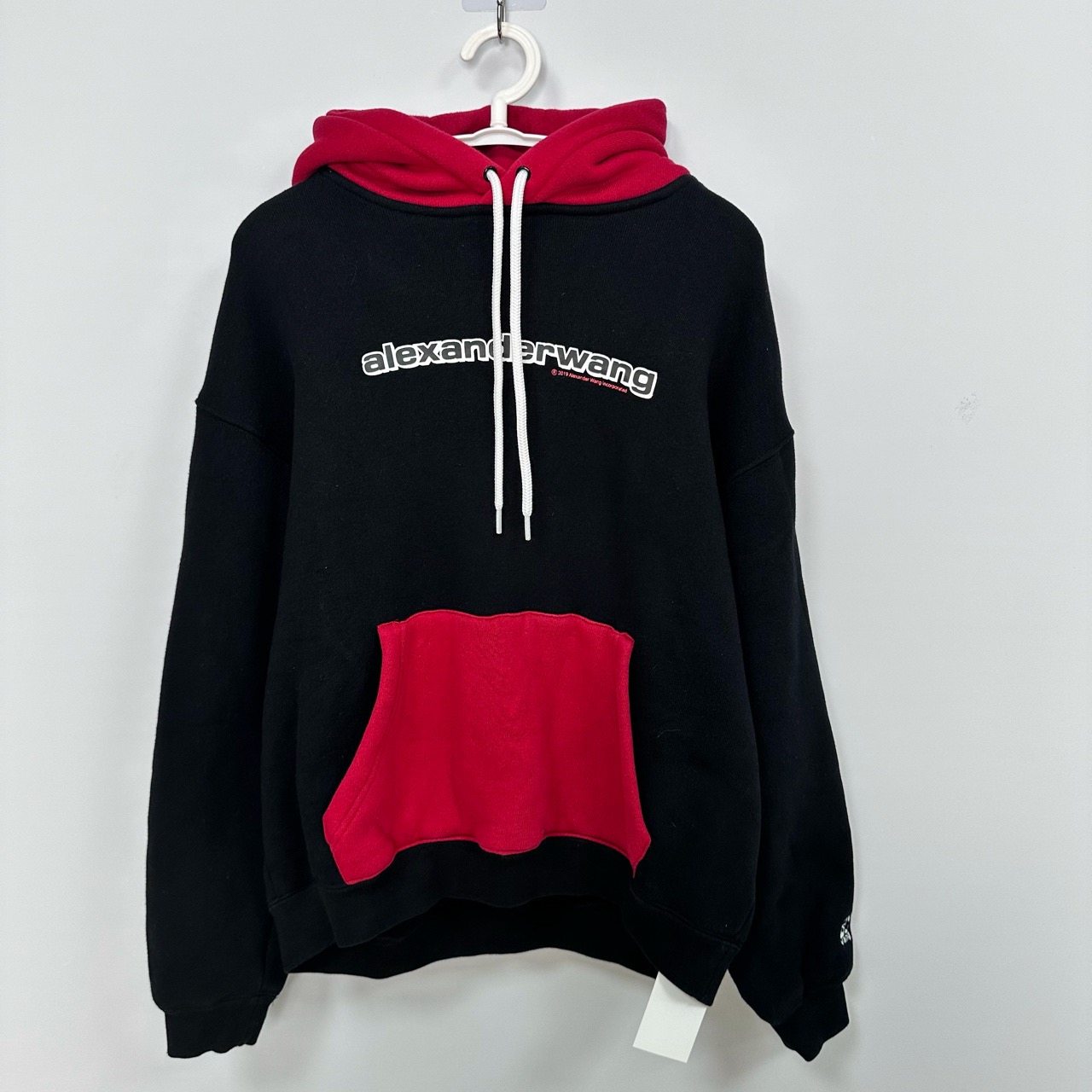 S码/alexanderwang/亚历山大王logo印花拼接卫衣/95新/xjm000130