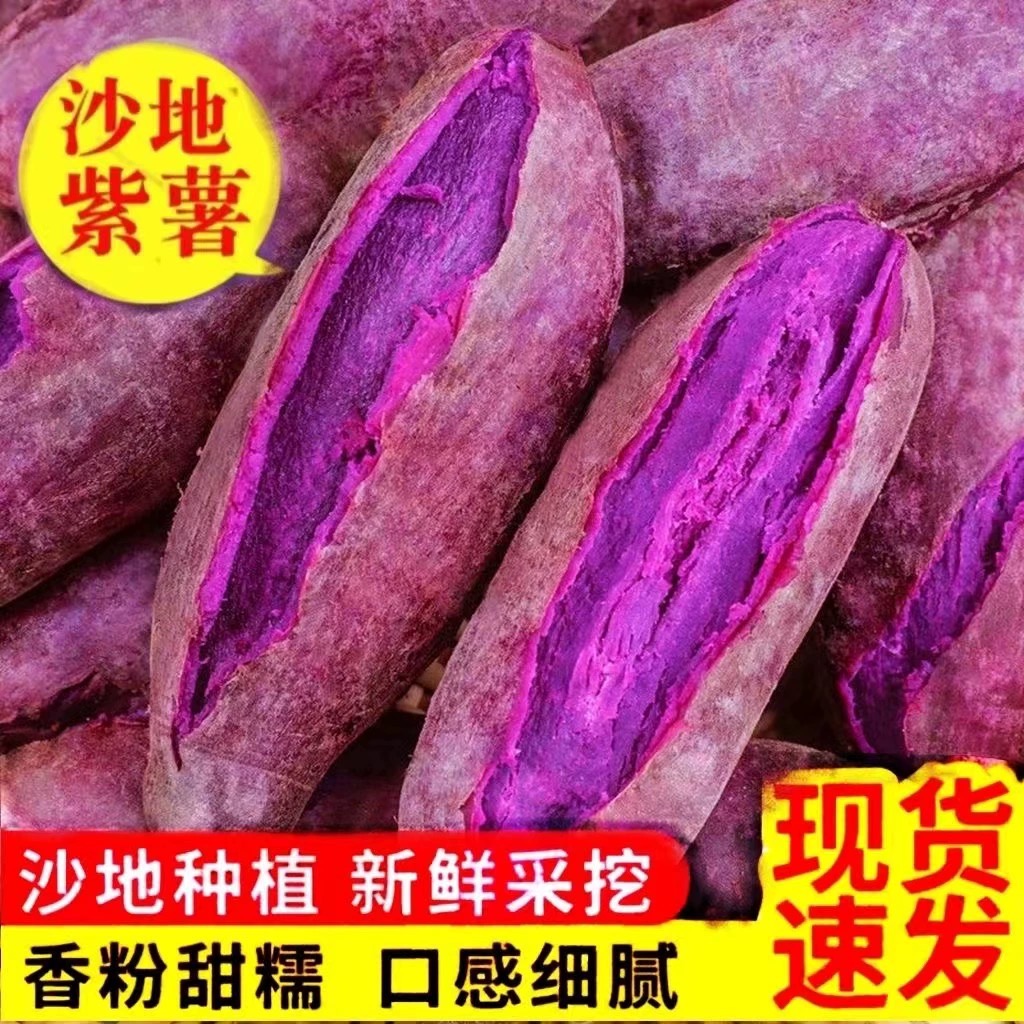 【产地直发】新鲜紫罗兰紫薯番薯1/5/9斤蜜薯红薯正宗生鲜沙地紫薯