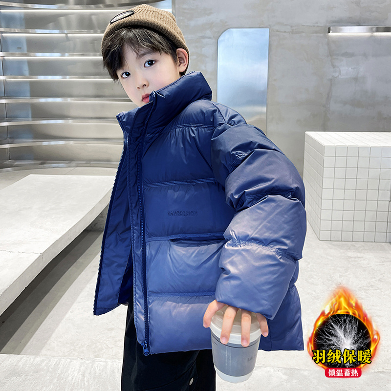 男童羽绒服冬装加厚2023新款儿童冬季酷帅男孩时髦免洗外套洋气潮