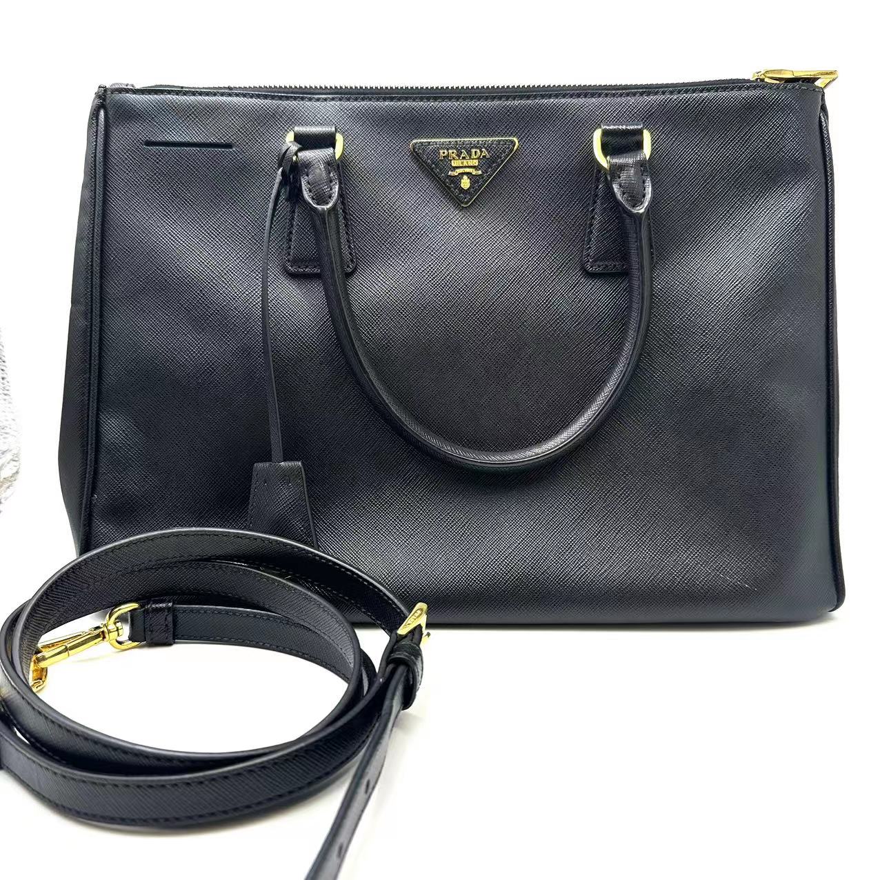 95新 Prada/普拉达 大全中古/普拉达 黑色中号杀手包/LK 100357
