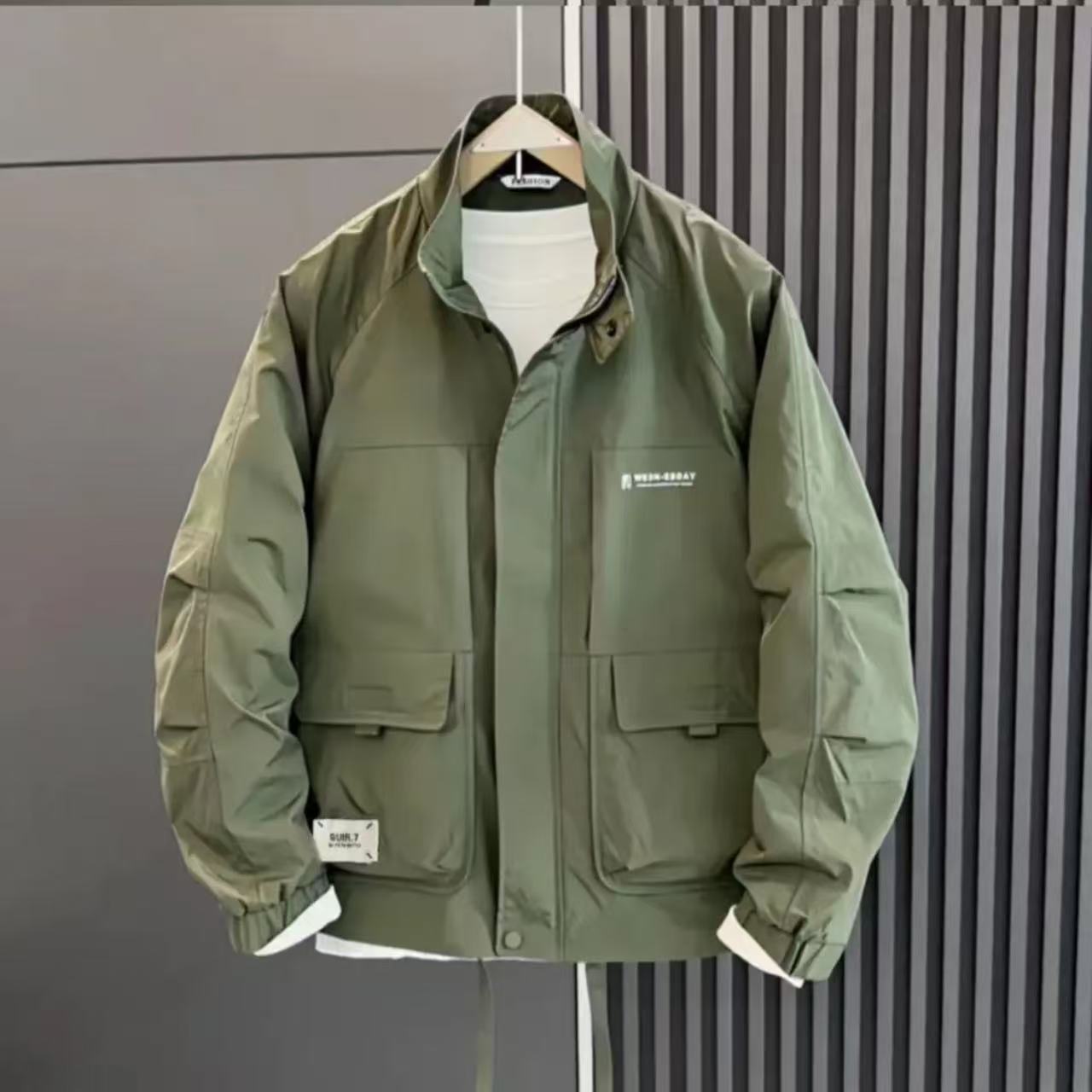 DW-春季新款简约立领夹克外套8018