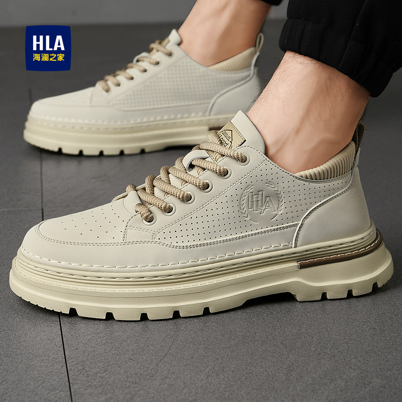 HLA/海澜之家鞋子男款夏季透气爆款2026新款开车男鞋休闲鞋潮板鞋商品图