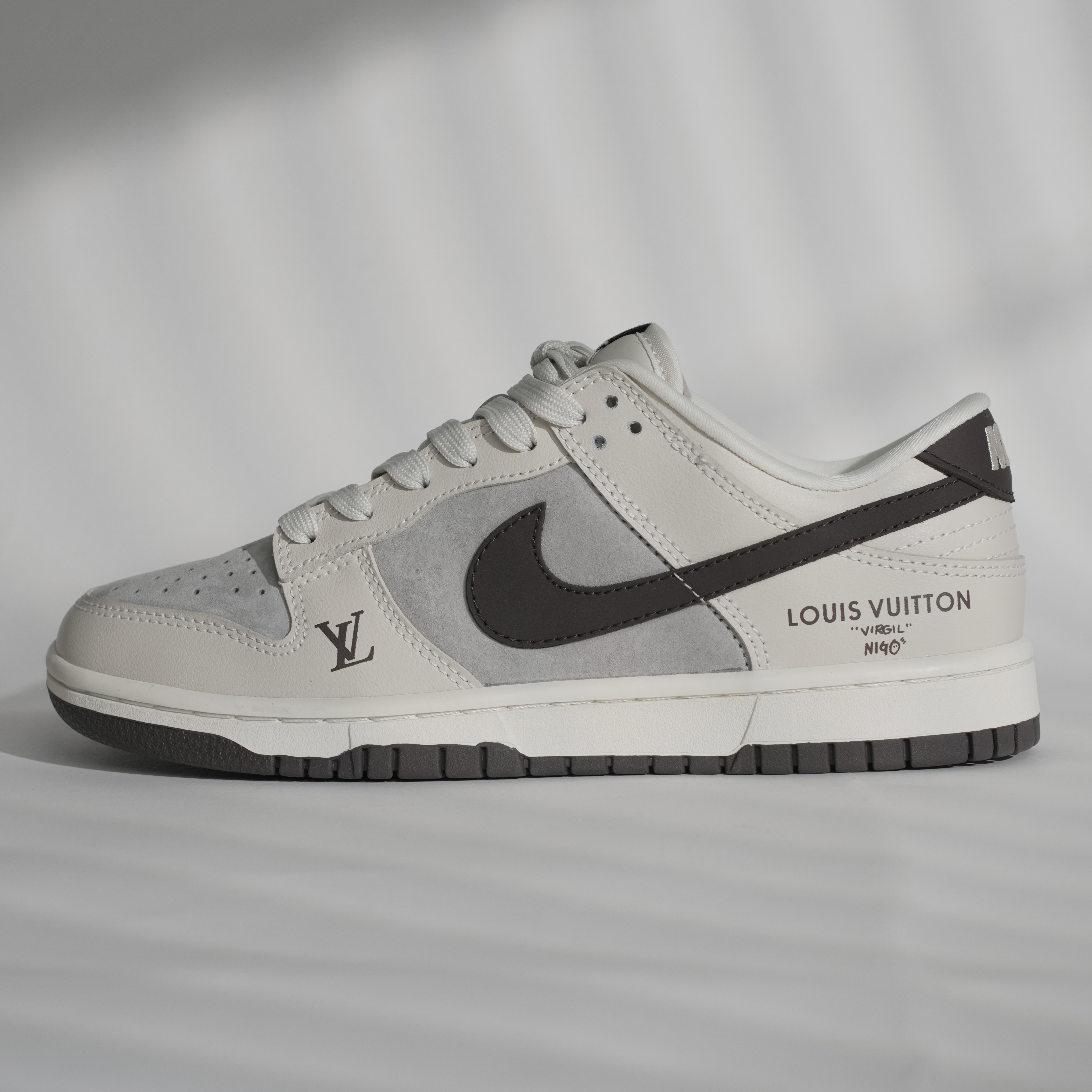 NIKE/耐克dunk 摩卡走秀款复古黑白百搭潮流情侣板鞋【定制球鞋】