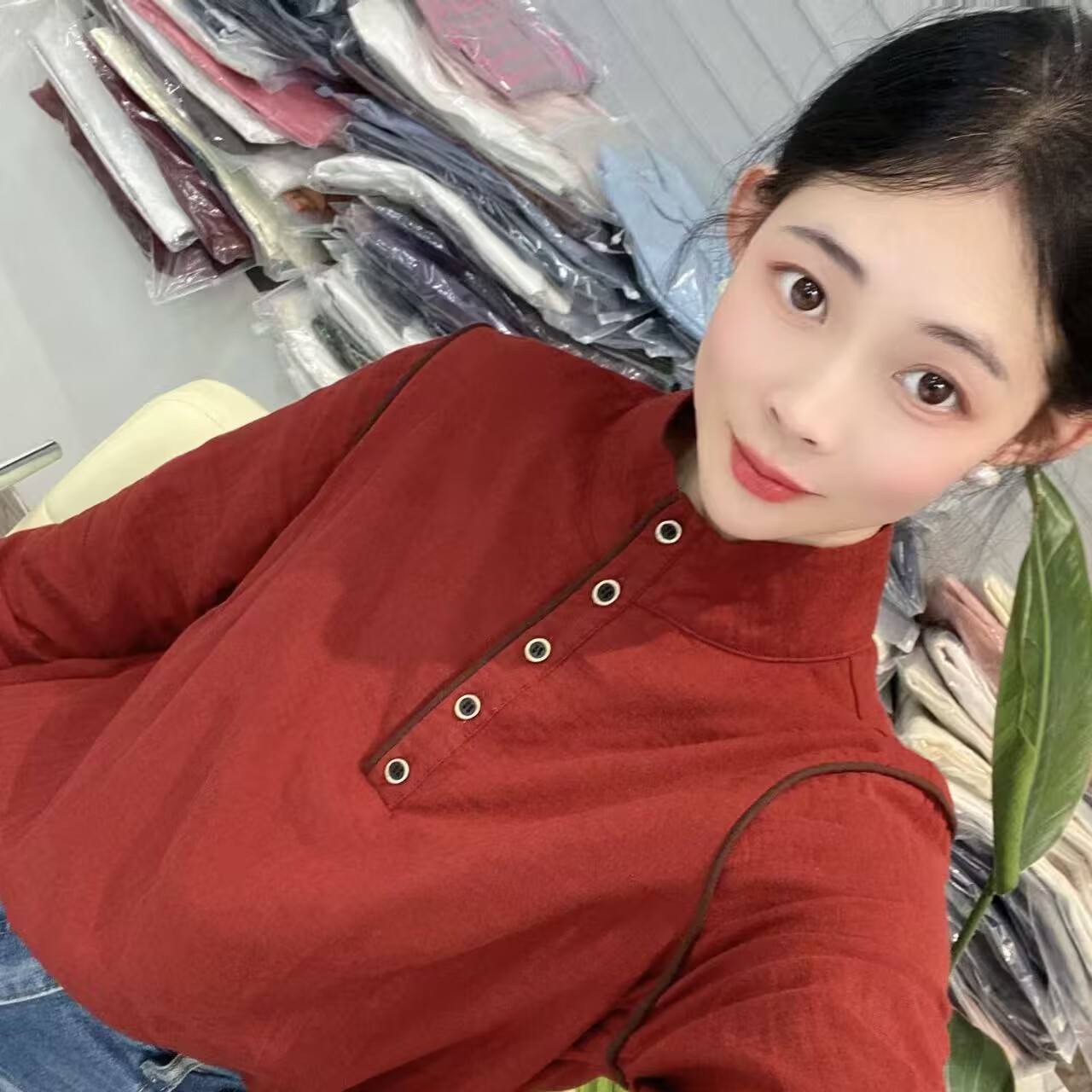 [衬衫合集]宽松秋冬新款打底纯棉长袖衬衫女（S001--S050）