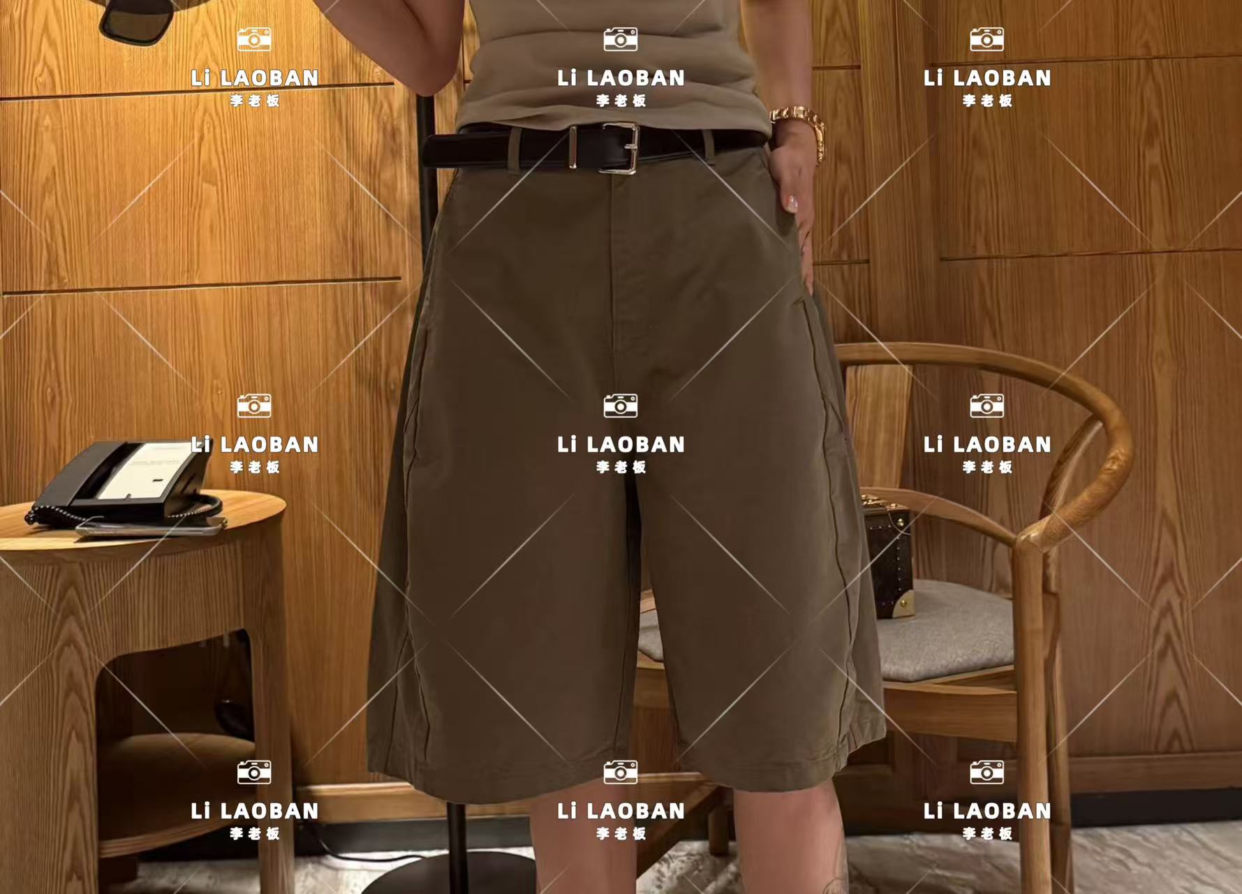 2025 复古纯色100 棉基础工装立体剪裁五分裤短裤（裤长58左右）