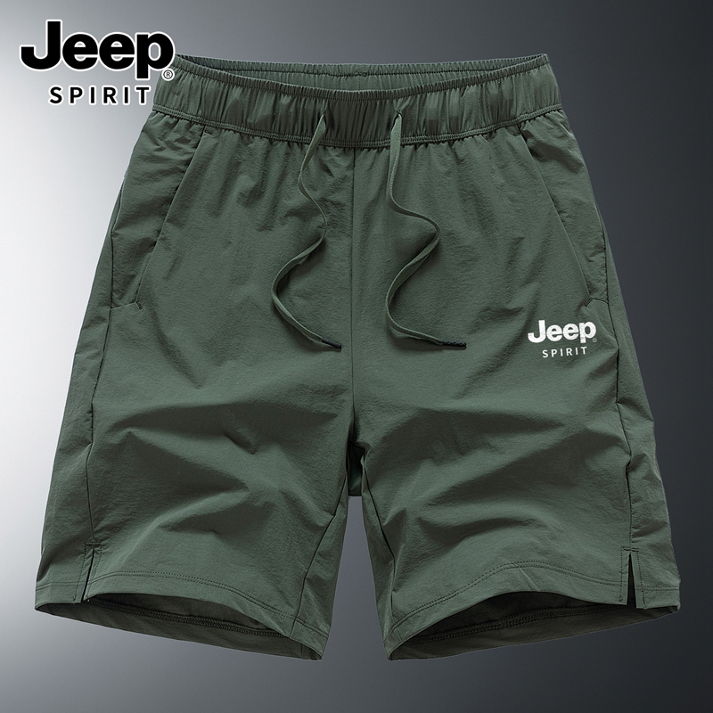 JEEPSPIRIT吉普短裤五分裤男夏季大码男士户外跑步健身运动直筒裤