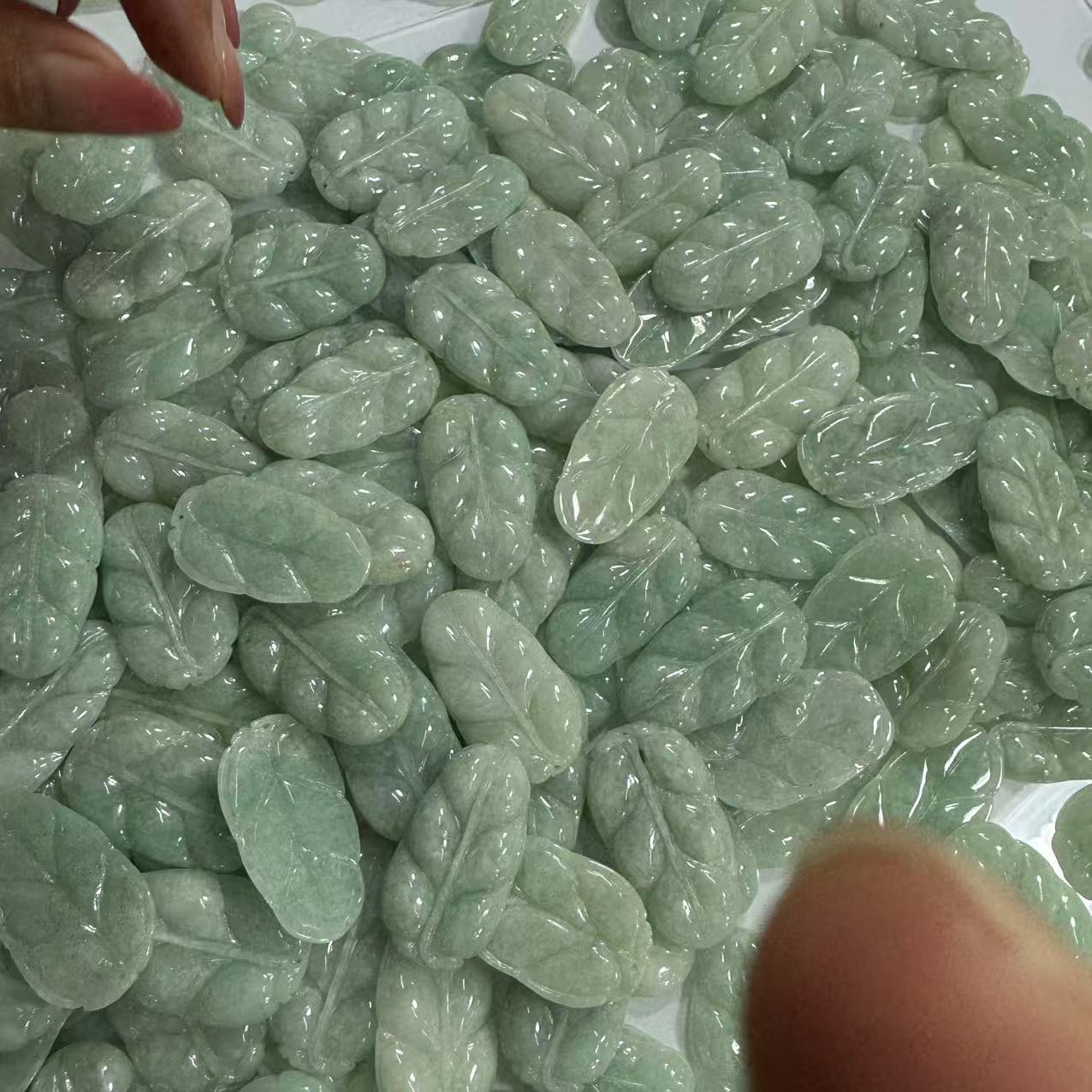 天然a货翡翠树叶吊坠--多样性发一件