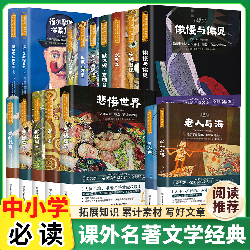 【正版现货 】世界文学名著经典名家名译中小学生课外阅读小王子 飘