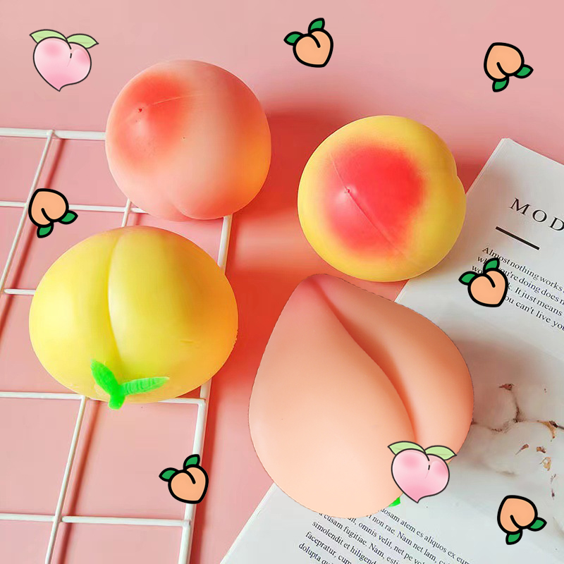 【超解压】Q弹桃桃捏捏办公压力发泄神器快回弹创意摆件整蛊玩具